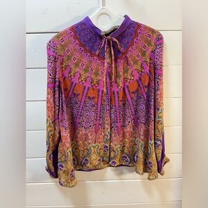 ❣️ETRO – Silk Printed Blouse (Size 42)